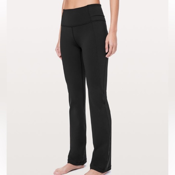 lululemon athletica | Pants u0026 Jumpsuits | Lululemon Black Groove Pant Bootcut  Leggings Womens Size 2 Tall 32 Inseam | Poshmark